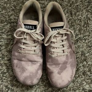 Pink NOBULL women’s sneakers, size 9.